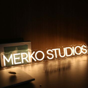 Merko Studios Yellow Neon Sign