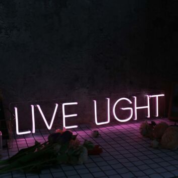 Live Light Purple Neon Sign