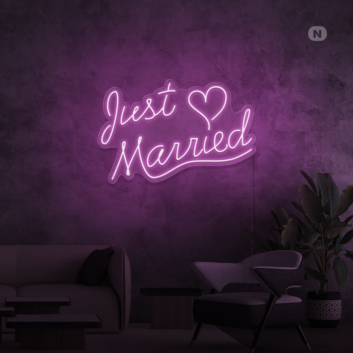 Just Married Neon Sign
