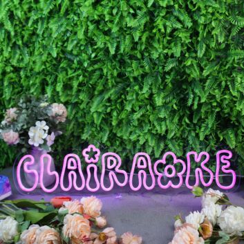 Clairaoke Purple Custom Neon Sign