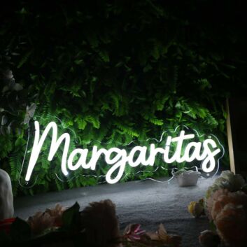 Margaritas White Neon Sign