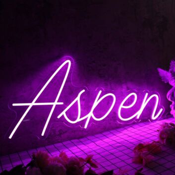 Aspen Purple Neon Sign