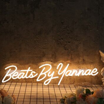 Beats By Yannae Yellow Neon Sign