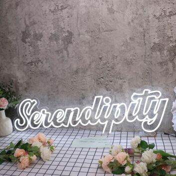Serendipity White Neon Sign