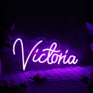 Victoria Purple Neon Sign