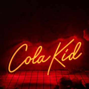 Cola Kid Red Neon Sign