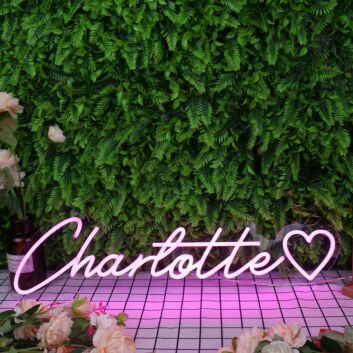 Chartotte Pink Neon Sign