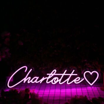 Chartotte Pink Neon Sign