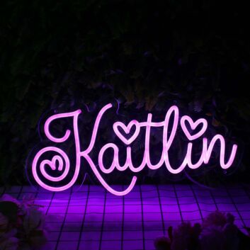 Kaitlin Dark Purple Neon Sign