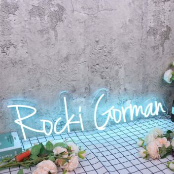 Rocki Gorman Blue Neon Sign