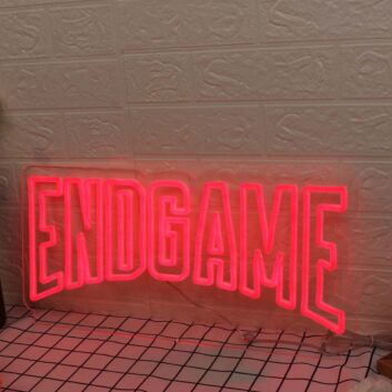 End Game Red Neon Sign