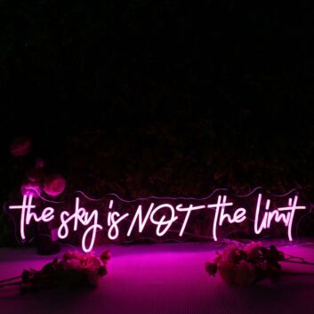 The Sky Is Not The Limit Pink Neon Sign