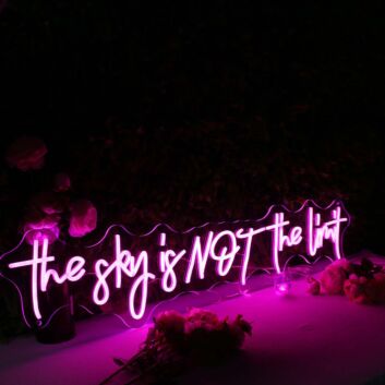 The Sky Is Not The Limit Pink Neon Sign