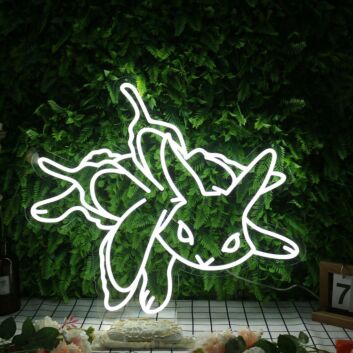 Eevee White Neon Sign