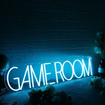 Game Room Blue Neon Sign