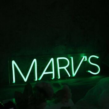 Marv s Green Neon Sign