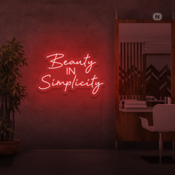 Beauty in Simplicity Neon Signs
