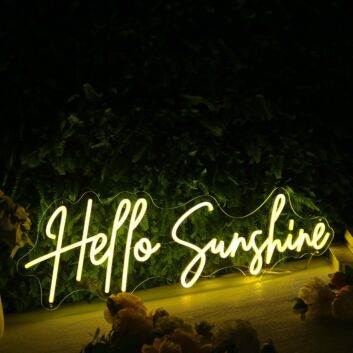 Hello Sunshine Yellow Custom Neon Sign