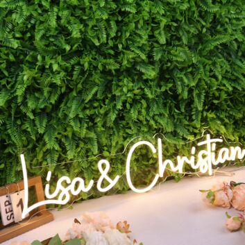 Lisa And Christian Yellow Neon Sign
