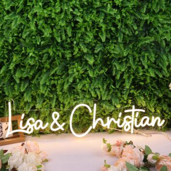 Lisa And Christian Yellow Neon Sign