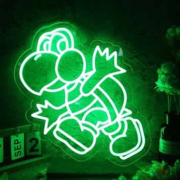 Green Koopa Troopa Green Neon Sign