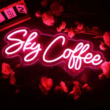 Sky Coffee Red Neon Sign