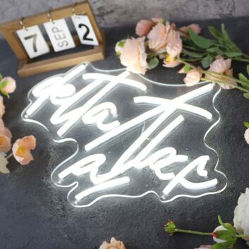 Delta Thc White Neon Sign