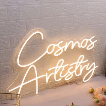 Cosmos Artistry Yellow Neon Sign