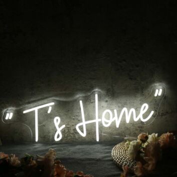 Ts Home White Neon Sign