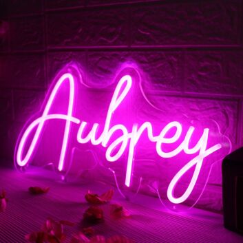 Aubrey Pink Neon Sign