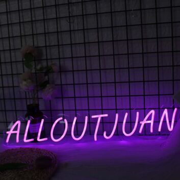 Alloutjuan Purple Neon Sign