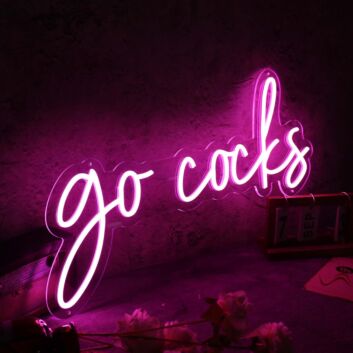 Go Cocks Pink Neon Sign