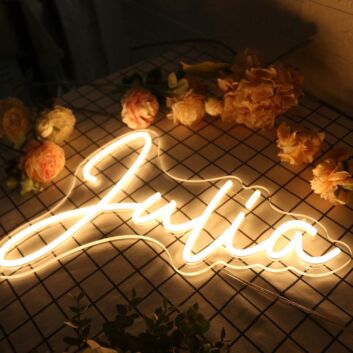 Julia Yellow LED Neon Sign