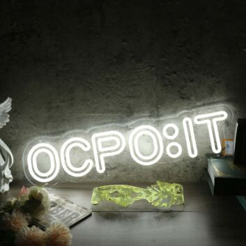 OCPOIT White Neon Sign