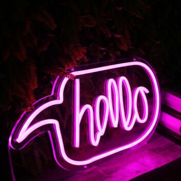 Hello Pink Neon Sign