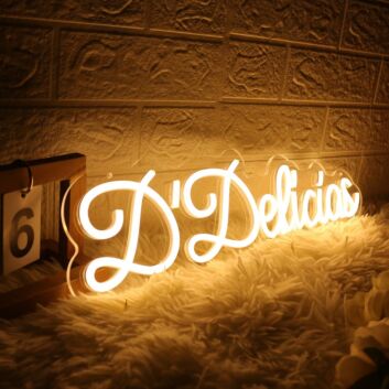 D Delicias Yellow Neon Sign