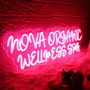 Nova Organic Wellness Spa Red Neon Sign