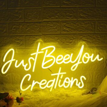 Just Beeyou Creations Yellow Neon Sign