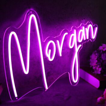Morgan Purple Neon Sign