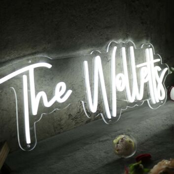 The Wolletts White Neon Sign
