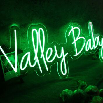 Valley Baby Green Neon Sign