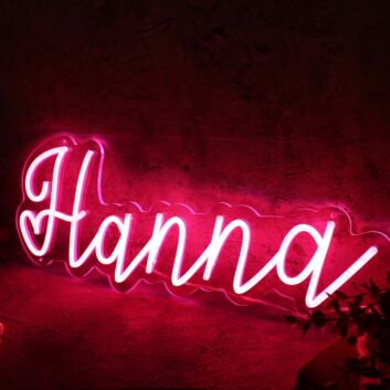 Hanna Red Neon Sign