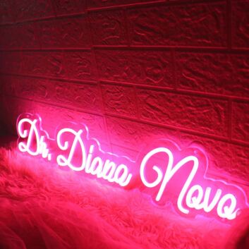 Dr Diana Novo Red Neon Sign