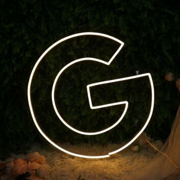 Letter G Yellow Neon Sign