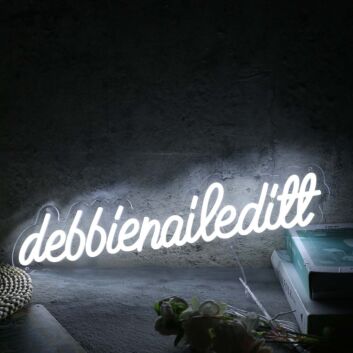 Debbienaileditt White Neon Sign