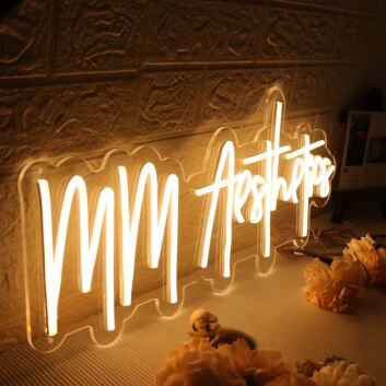 MM Aesthetics Yellow Neon Sign