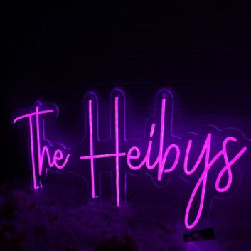 The Heibys Purple Neon Sign