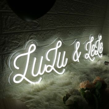 Lulu And Lele White Neon Sign