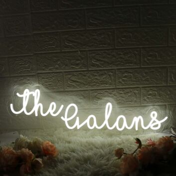 The Galans White Neon Sign