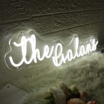 The Galans White Neon Sign